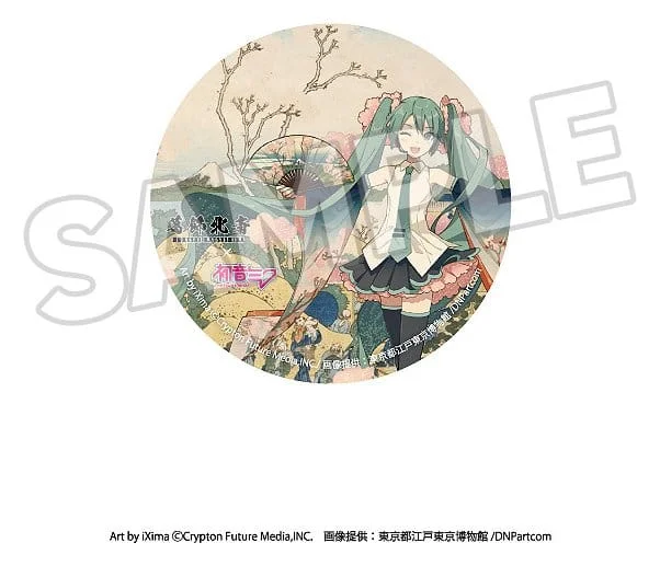 Katsushika Hokusai x Hatsune Miku Pins 6 cm Blind Box - 1 Unidade Aleatória